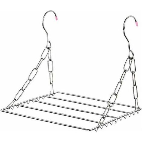 Balcon Pliante Chaussure Séchage Rack Vêtements Sèche-Linge en Acier Inoxydable Blanchisserie sous-Vêtements ( Argent (1/5)