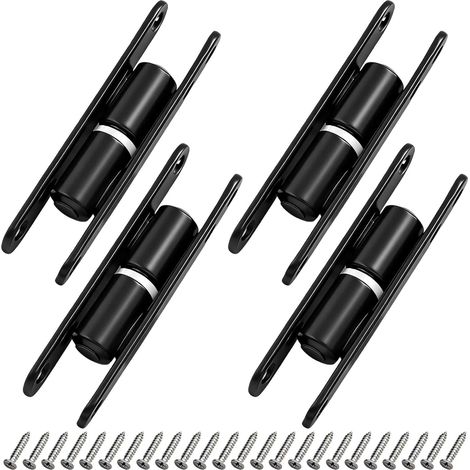 pares de bisagras negras para puertas, bisagras metálicas con accesorios de montaje, ideales para armarios, muebles y ventanas. (1/5)