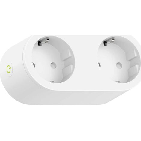 Vernetzte Steckdose (Typ F), intelligente Steckdose kompatibel mit Apple HomeKit, Siri, Alexa, Google Home und Google Nest, programmierbare WLAN-Steckdose mit Sprachbefehl und Fernbedienung (1 Stück) (1/5)
