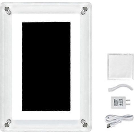 Cadre photo numérique 5 pouces, écran IPS, batterie 1200 mAh, mémoire 4 Go, lecteur vidéo intégré, prise américaine, facile à utiliser. WHBYV (1/4)