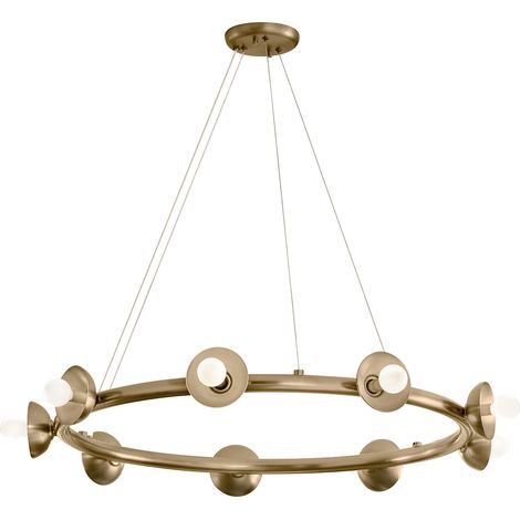 Lampadario ring loft oro 88cm 9xE14 Kichler Palta (1/5)