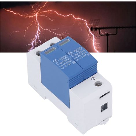 Parafoudre photovoltaïque SGSP-40 bleu et blanc, 1000 V, 40 kV, 2 pôles