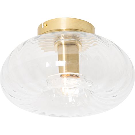 Smarte Deckenleuchte Gold mit Glas inkl. Wifi P45 - Ayesha (1/4)