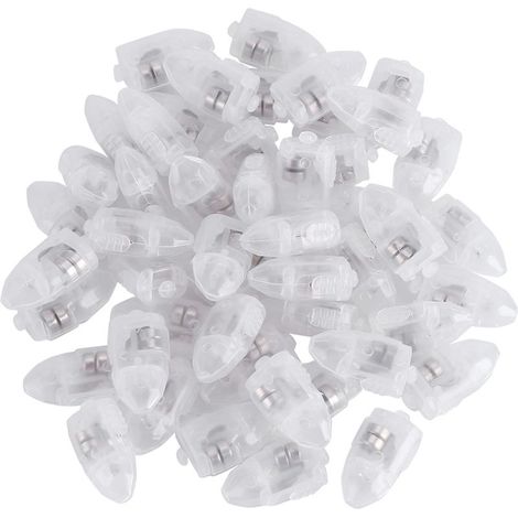 50 lampes LED étanches pour ballons, lumière bleue, interrupteur intégré, piles AG3 incluses, décoration mariage et fête (1/5)