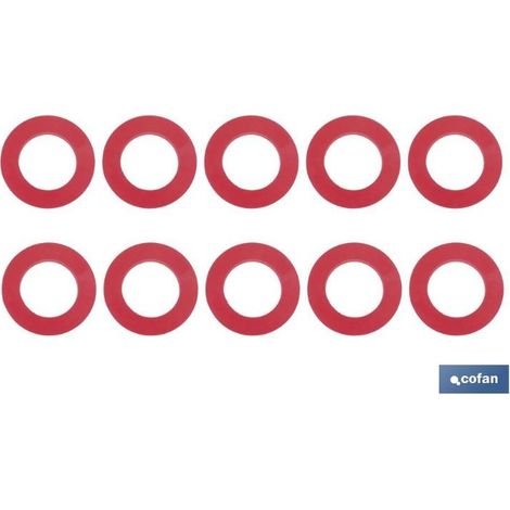 COFAN set de 10 juntas para tubo flexible 1 1/4 , Las juntas flexibles están diseñadas para garantizar un sellado hermético en conexiones con desagües y sifones, evitando fugas de (1/4)