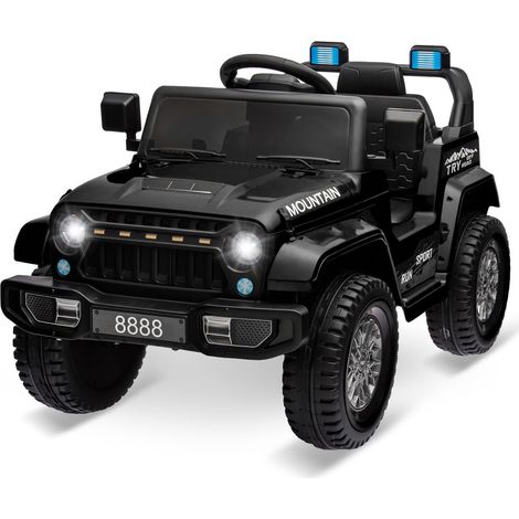 GARVEE Kinder Elektroauto 12V mit 2.4G Fernbedienung, 2x35W Motor, Musik über Bluetooth & USB, Sicherheitsgurt, Kinderfahrzeug ab 3 Jahren für Indoor & Outdoor, Schwarz (1/5)