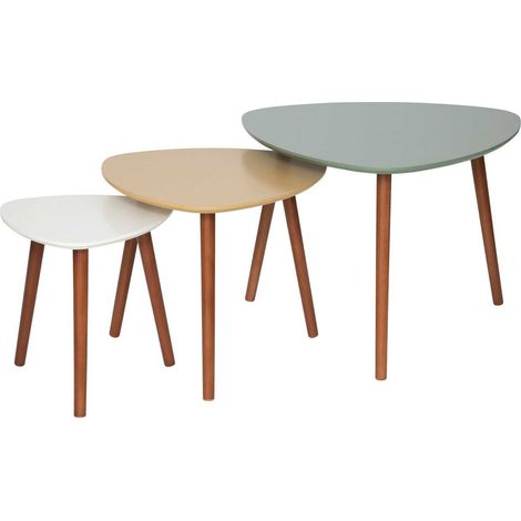 Ensemble de 3 tables d'appoint gigognes MILEO (1/5)