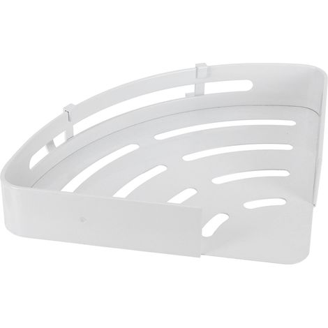 Panier triangulaire blanc pour salle de bain, étagère aluminium à une couche pour hôtel