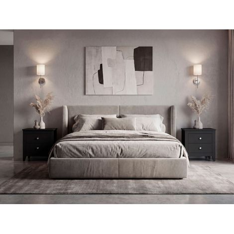 Arial Set de 2 Mesas de Noche Modernas con Cajones (1/4)