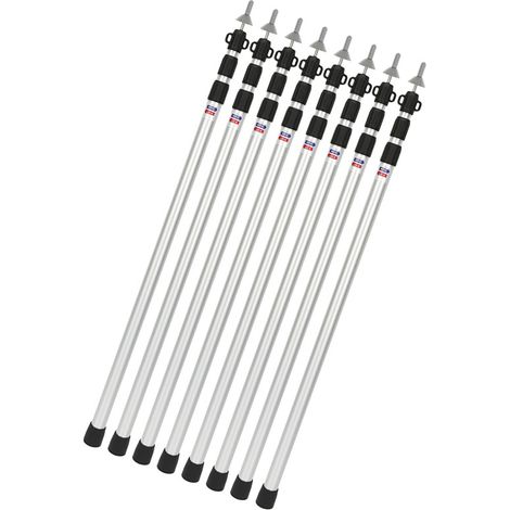 Jiubiaz Accesorios para kiosco, carpa y cenador – 8 piezas de postes telescópicos ajustables para tienda 88–234 cm
