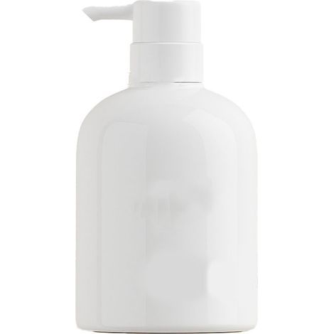 500 ml Shampoo-Spender mit weißem Kunststoff mit Pumpe fürs Badezimmer – Großes Fassungsvermögen und dekoratives Design (1/5)