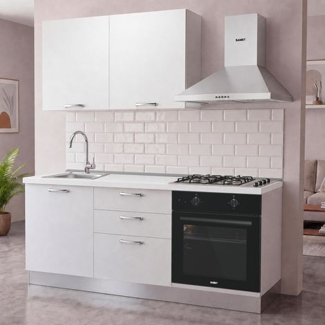 Cucina completa Astinew180 cm Bianco con Elettrodomestici  Industrie Valentini (1/5)