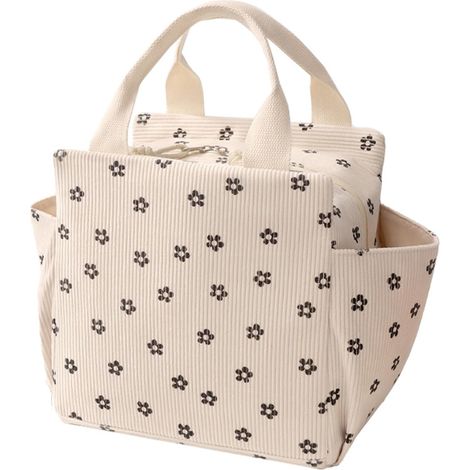 Sac isotherme pour le déjeuner, sac isotherme avec 2 poches latérales, 12 l, grande capacité, pour ranger une gourde, un parapluie, de la vaisselle, pour pique-nique, travail, école (B) (1/5)