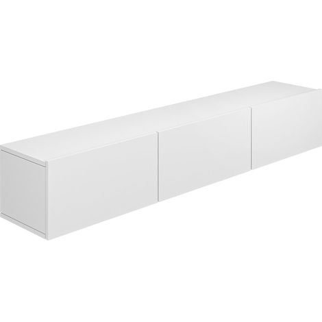 Meuble TV mural 3 portes 160 cm Idao Blanc (1/5)