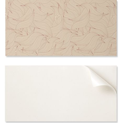 Vinilo decorativo con estampado para montaje sin herramientas, 100 x 50 cm, dise帽o de l铆neas onduladas.
