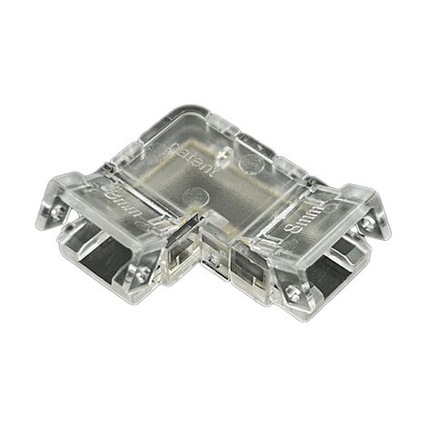 10 Pezzi Connettore Trasparente Invisibile 8mm 2 PIN Angolare 90° per Strisce LED
