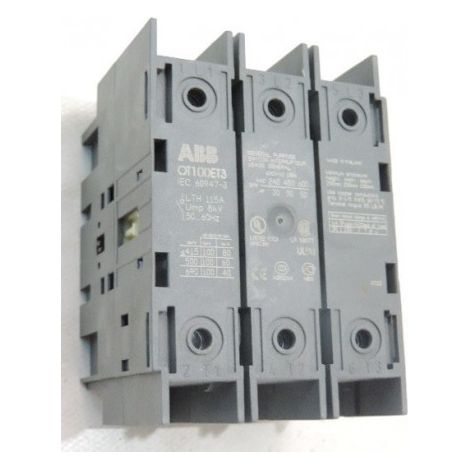 Interrupteur sectionneur 100A 3P 400V sans poignée de manuvre sur porte OT100ET3 (912820) ABB 1SCA022393R9280