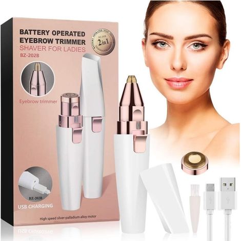 Appareil d'épilation électrique MDUG pour femmes, 2 en 1, pour l'épilation des sourcils et du visage. (1/5)