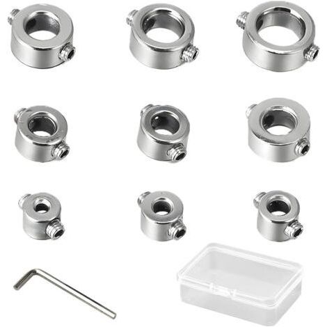 9 Stück Tiefenanschlag, Bohrer Tiefenanschlag Ring Tiefenanschlag Kragen Klemmringe Ring (1/5)