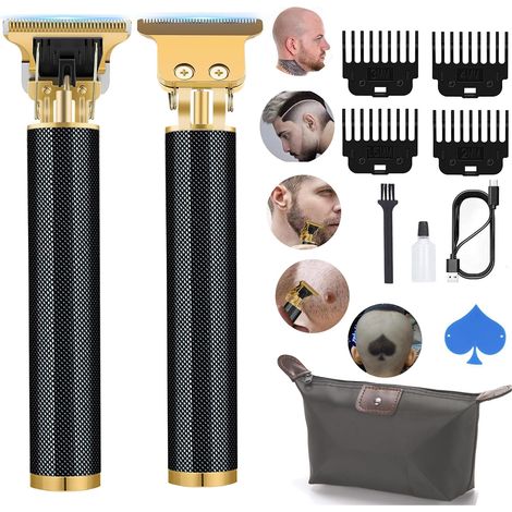 Tondeuses à cheveux pour hommes et enfants, tondeuses à barbe pour hommes, tondeuses à lame en T, tondeuses sans fil, épilateurs-AquaForge