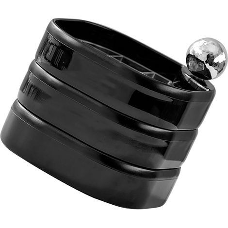 Coffret à bijoux rotatif multicouche en plastique anti-oxydation, boîtier tournant délicat pour bracelets et boucles d'oreilles, voyage, noir (1/5)