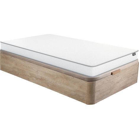 Ensemble 90 x 190 cm sommier coffre naturel clair + matelas mousse ép.12cm - ASTYANAX II de YSMÉE (1/5)