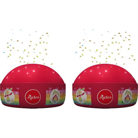 2er Set Nachtlichter Rainbow Rabbit Sternprojektor LED-Farbwechsler 3 Farben (1/4)