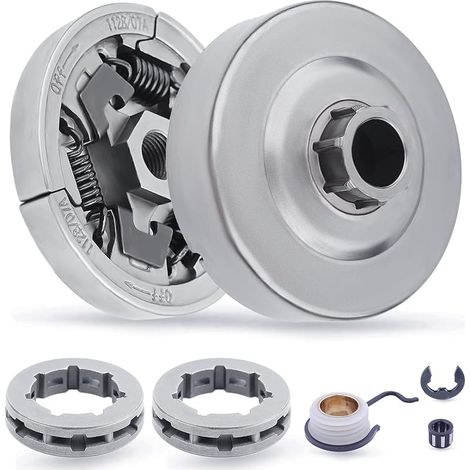 Pignon et Embrayage pour STIHL MS441 MS440 MS460 MS362 MS361 044 046 Kit Réparation Tronconneuse Pieces Detachees avec 3/8" Pignon à Jante Vis Sans Fin et D'autres 11280071000