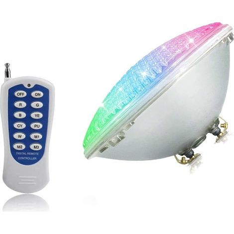 Unterwasser-LED-Poolleuchte mit Fernbedienung RGBW PAR56 12V Unterwasserleuchte für eingelassene Pools IP68 45W