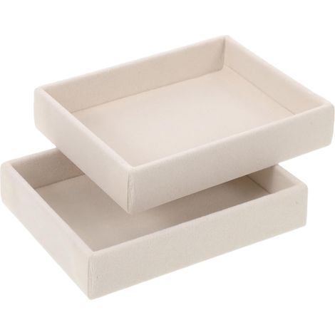 Plateau à Bijoux Velours pour Rangement et Présentation Compatible Tiroirs et Comptoirs Dimensions (1/5)
