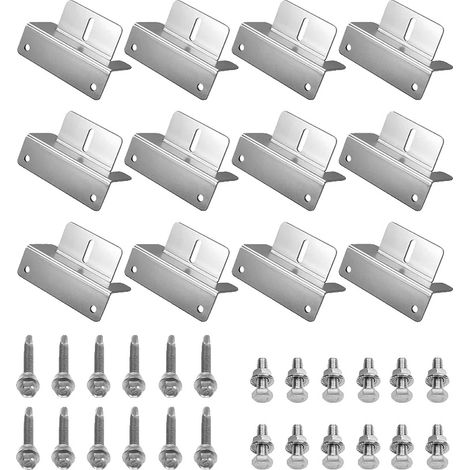 Halterung für Solarmodule, leichtes Aluminium, vielseitig einsetzbar, 12-teiliges Set (1/2)