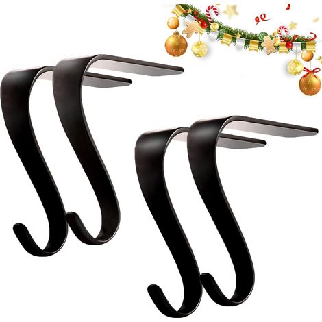Support Pour Chaussettes De Noël - En Alliage Métallique - Pour Cheminée Et Manteau - Sans Perçage - Charge Maximale 4,5 kg - Lot De 4 (1/5)