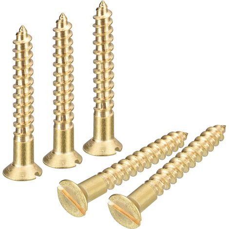 20Pcs Vis à Bois en Laiton M3.5 x 35mm Vis Autotaraudeuse (1/5)