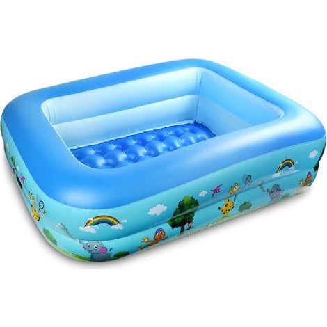 Inflatable Pool, 2 Rings, BPA-Free PVC, Non-Slip Bottom, Indoor/Outdoor Garden (1/5)