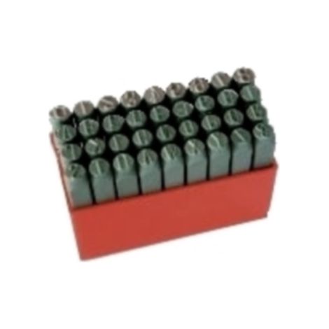 Punzoni/Numeratori lettere e numeri + simbolo & 36 pezzi 3mm