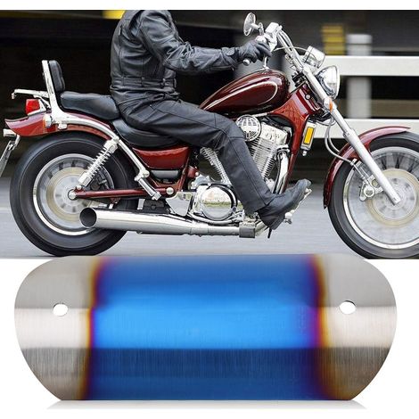 Hitzeschutzrohr für Motorradschalldämpfer, mittleres Hitzeschutzblech, Verbindungsrohr, Fersenschutz (3) (1/5)