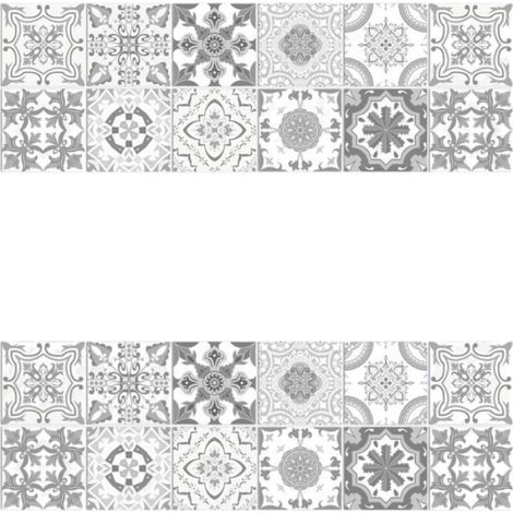 Sticker Mural Mandala - PVC Imperméable 15 cm x 15 cm - Décoration Murale Cuisine Salle De Bain - 24 Pièces (1/4)