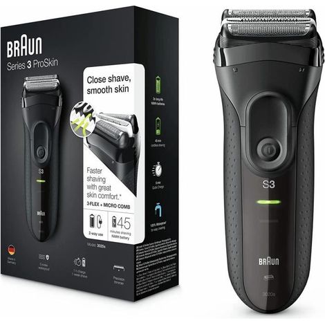 Rasoir électrique BRAUN Series 3 ProSkin 3020s - sans fil - 45 mn - (1/5)