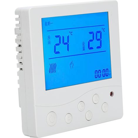 Thermostat de chauffage d'eau AC220V 8802RH pour système de chauffage au sol, interrupteur de vanne de chauffage au sol, panneau de thermostat, interrupteur de thermostat, thermostat de lit chauffant (1/5)