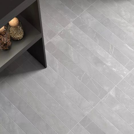 Carrelage Effet Marbre - Zellige Gris MARMORIS Grey 7,5x60cm (1/3)