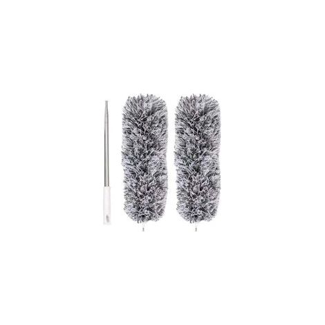 Plumeau Extensible en Microfibre avec Perche télescopique en Acier 110 po et tête Nettoyage Pliable Plumeau Plafond Lavable (1/4)