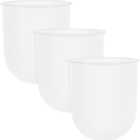 Lot de 3 porte-brosse WC en plastique, gobelet pour brosse WC et brosse de salle de bain (1/3)