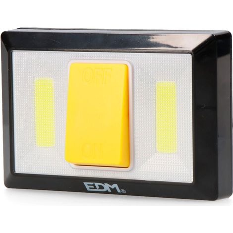 2 LED 200 lm Taschenlampe mit Schalter, Magnet- und Klebesockel EDM 36440 (1/5)