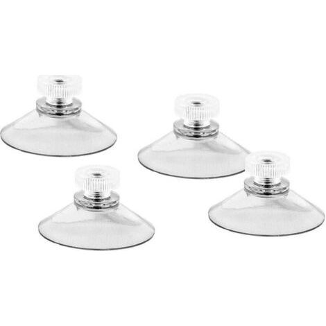 Lntyq 4 ventouses de 41 mm de diamètre avec filetage M4, écrous moletés transparents (1/5)