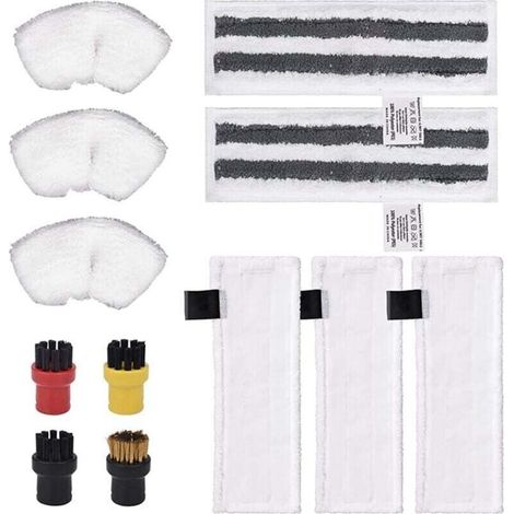 Paquete de 12 paños de microfibra para limpiadoras a vapor Kärcher Easyfix SC2, SC3, SC4 y SC5. - Crezuo