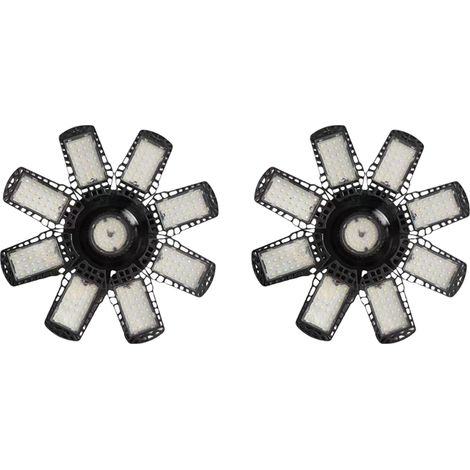 Plafonnier de garage LED lampe déformation pliante à feuilles pliable 2pcs 8+1 (1/5)