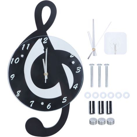 Innovative elektronische Wanduhr mit Musiknoten, modische, geräuschlose Quarzuhr fürs Kinderzimmer