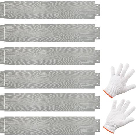 Jardinière Surélevée en Métal Galvanisé 6 Pcs de 600 cm, Jardinière à Creuser pour Pelouses Trottoirs Terrasses, Protection des Arbres, 110 x 20 cm (1/5)