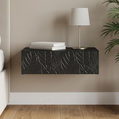 Tavolino da Parete Laterale Nero 59 x 34,5 x 17 cm vidaXL (1/5)
