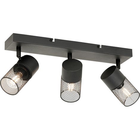 Industrial Ceiling Spot Black 3-Lights Adjustable - Jim